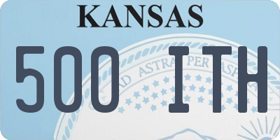 KS license plate 500ITH