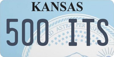 KS license plate 500ITS