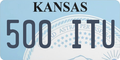 KS license plate 500ITU