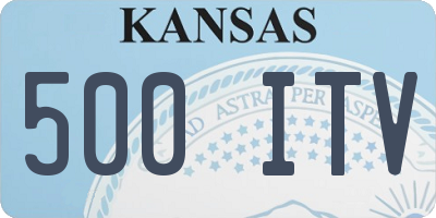 KS license plate 500ITV