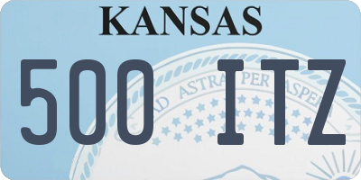 KS license plate 500ITZ