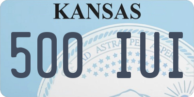 KS license plate 500IUI
