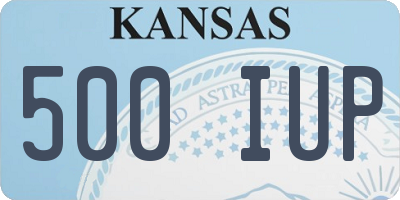 KS license plate 500IUP