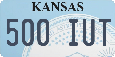KS license plate 500IUT