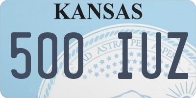 KS license plate 500IUZ
