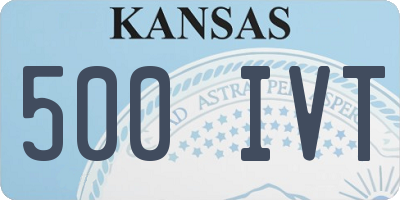 KS license plate 500IVT