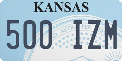 KS license plate 500IZM