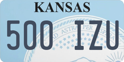 KS license plate 500IZU