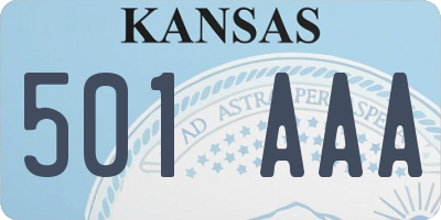 KS license plate 501AAA