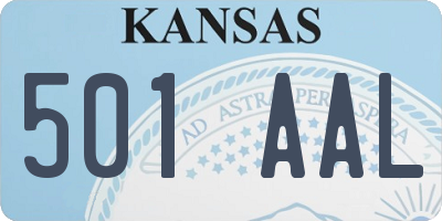 KS license plate 501AAL