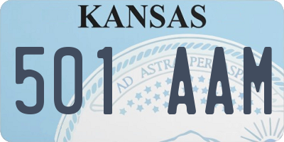 KS license plate 501AAM