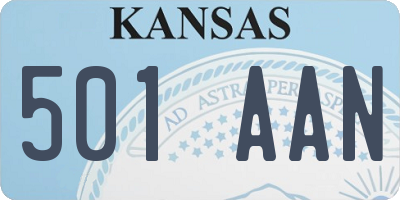 KS license plate 501AAN