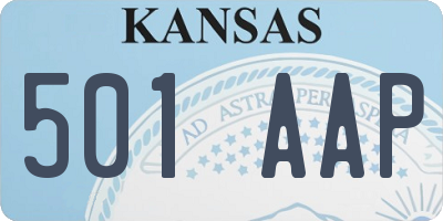 KS license plate 501AAP