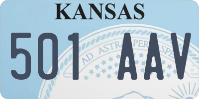 KS license plate 501AAV