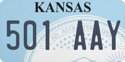 KS license plate 501AAY