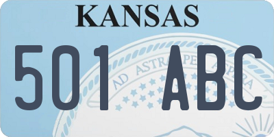 KS license plate 501ABC