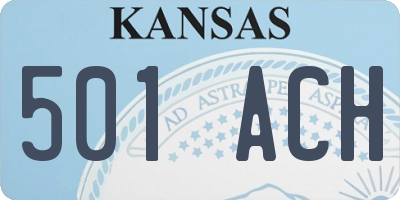 KS license plate 501ACH