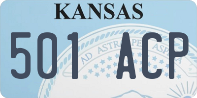 KS license plate 501ACP
