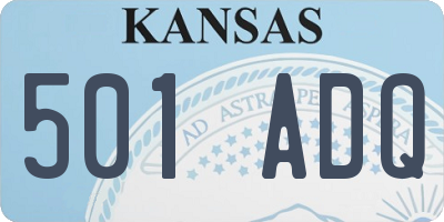 KS license plate 501ADQ