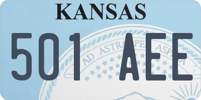 KS license plate 501AEE