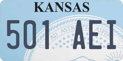KS license plate 501AEI