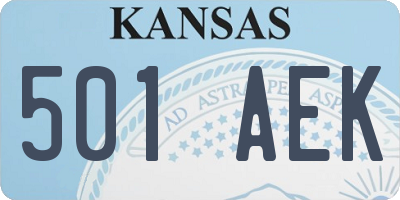 KS license plate 501AEK