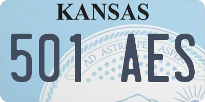 KS license plate 501AES