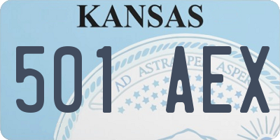 KS license plate 501AEX