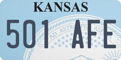 KS license plate 501AFE