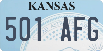 KS license plate 501AFG