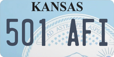 KS license plate 501AFI