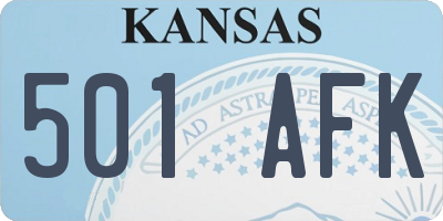 KS license plate 501AFK