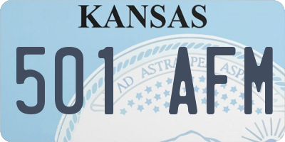 KS license plate 501AFM