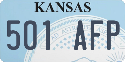 KS license plate 501AFP