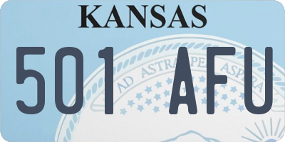 KS license plate 501AFU