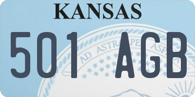 KS license plate 501AGB