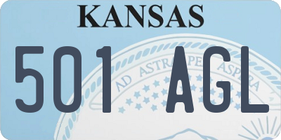 KS license plate 501AGL