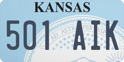 KS license plate 501AIK