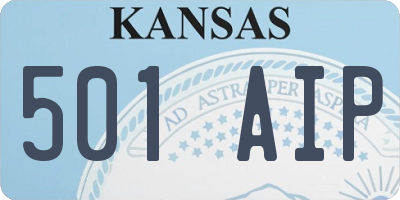 KS license plate 501AIP