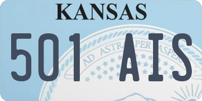KS license plate 501AIS