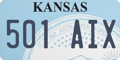 KS license plate 501AIX