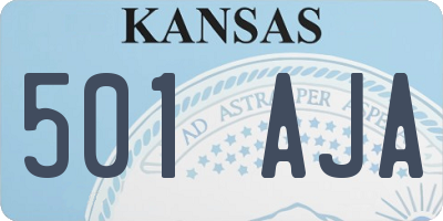 KS license plate 501AJA