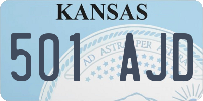 KS license plate 501AJD