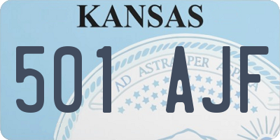 KS license plate 501AJF