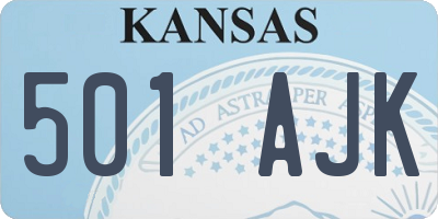 KS license plate 501AJK