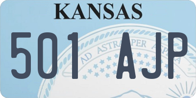 KS license plate 501AJP