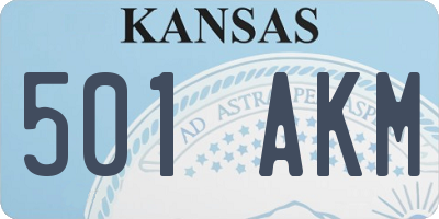 KS license plate 501AKM