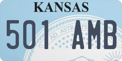 KS license plate 501AMB