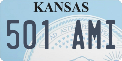 KS license plate 501AMI