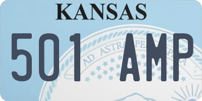 KS license plate 501AMP